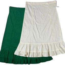 Belizzi Paridhan Green & Light Cream Combo Pure Cotton Petticoat-image-19
