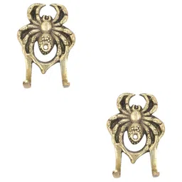IndianShelf Gold-Toned & Black 2 Pieces Crab Brass Wall Hooks-image-65