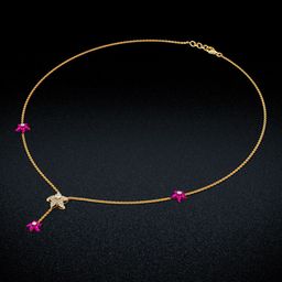 Joyalukkas Women 22KT Pinkish Bouquet Gold Necklace -7.852 g-picture-48
