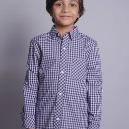 Biglilpeople Boys Standard Opaque Checked Casual Shirt-image-84