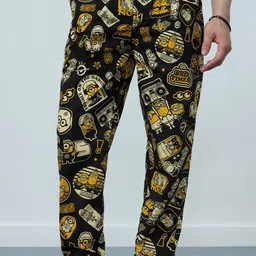 The Souled Store Men Printed Cotton Lounge Pants-image-44
