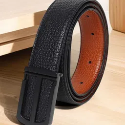 LOOPA Men Textured PU Reversible Formal Belt-picture-9
