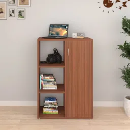 Reno Bookshelf Cabinet Book Rack Organizer with Shelves for Home Library Engineered Wood Close Book Shelf-image-70