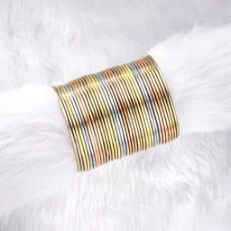 Peora Set Of 72 Silver-Plated Bangles-29