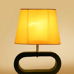 Devansh Yellow Wood Traditional Frusturical Shaped Table Lamp-43
