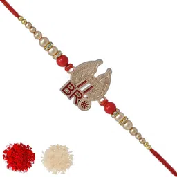 MEIRA JEWELLERY Bro Rakhi Comes with Roli Chawal & Greeting Card-image-53