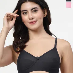 LILY Pack of 2 Full Coverage Seamed Non Padded Everyday Bra-image-58
