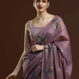 Mitera Ethnic Motifs Woven Design Zari Muga Saree-image-94