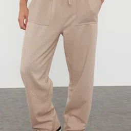 Trendyol Men Solid Mid-Rise Track Pants-image-63