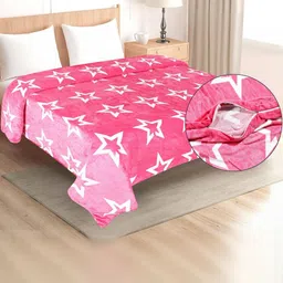REALDREAM Pink Star Blankets Quilts-picture-8