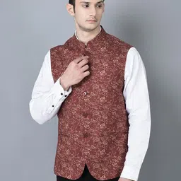 canoe Floral Print Men Waistcoat-picture-37