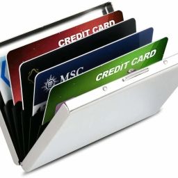 Men & Women Trendy Silver Aluminium Card Holder-image-59