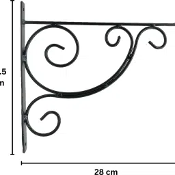 garden deco High Quality Vines design Wall Mounted Shelf Bracket (Set of 6 Pcs) 31.5 Cm Shelf Bracket image 3