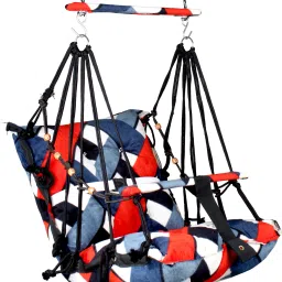 baby cotton swing for Kids Chair Jhula Indoor & Outdoor for 1-6 Years Red Cheks Swings-image-56