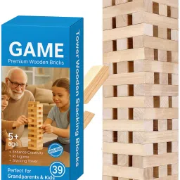 Stacking Tower Wooden Game | Brain Game for Kids (39 BLOCKS)-image-17