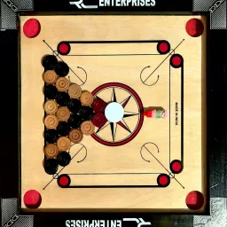 CARROM BOARD with 24Pcs. Wooden Coins, Powder, Striker 50 cm Carrom Board-image-16