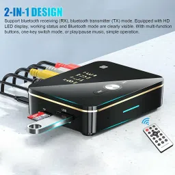 tobo Bluetooth 5.0 Transmitter Receiver, Wireless Audio Bluetooth Adapter TD-882WA 500 W AV Control Receiver image 2