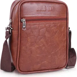Tan Men Sling Bag Mini 9 inch Compact Sling bag for Men & Women-image-51
