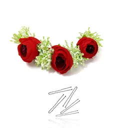 Hair Flare Artificial Flowers & Hair Pins Hair Accessory Set-33