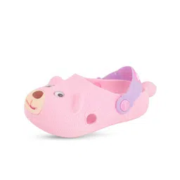 Yellow Bee Infant Girls Puppy Dog Design Textured Clogs-picture-49