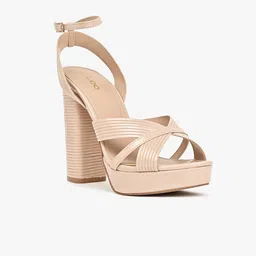 ALDO Mid Top Textured Platform Heels With Ankle Loop-image-50