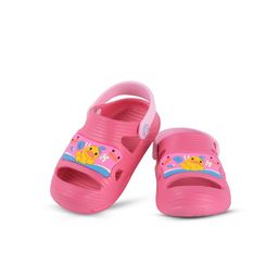 Yellow Bee Girls Duck Printed Rubber Sliders-47
