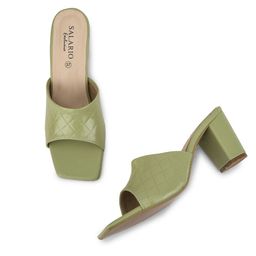 SALARIO Textured Block Heels-13