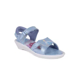 Bubblegummers Girls Blue Printed Open Toe Flats-image-98