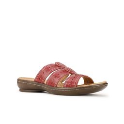 Naturalizer Women Red Leather Open Toe Flats-image-94