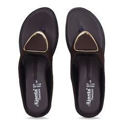 Ajanta Women Brown T-Strap Flats-image-20