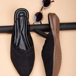 DEAS Women Black Mules Flats-48