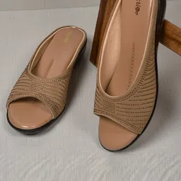 Action Embellished Open Toe Comfort Heels-17