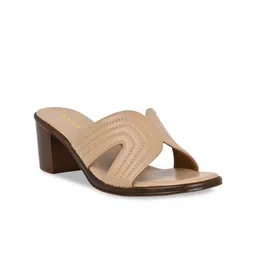 Rocia Open Toe Textured Block Heels-5