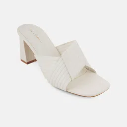 Mast & Harbour Women Textured Block Heel Sandals-27