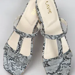 Lavie Printed Open Toe Block Heels-24