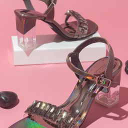 Inc 5 Embellished Ethnic Block Heels With Backstrap image 1