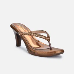 VALIOSAA Embellished Ethnic Block Heels-7