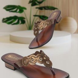 Picktoes Embellished Open Toe Block Heels-13