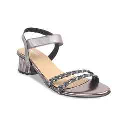 Metro Braided Open Toe Block Heels  With Backstrap image 1