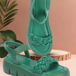 madam glorious Open Toe Flatform Heels-32