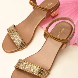 Rocia Women Ethnic Embellished Block Sandals-33