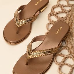 Rocia Women Ethnic Embellished Block Sandals-67
