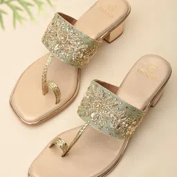 Rocia Women Embellished Block Sandals-13