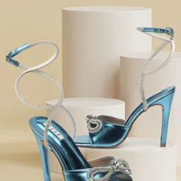 ELLE Embellished Stiletto Heel Gladiators-56