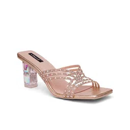 Sherrif Shoes Embellished Square Toe Party Block Heels image 3