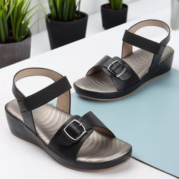 Carlton London Buckle Detailed Comfort Heels-19