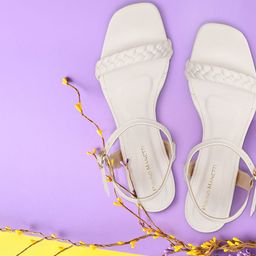 Bruno Manetti Women White Buckle Strap Sandals-image-99