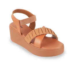 WALKWAY by Metro Textured Cross Strap Flatform Heels image 1