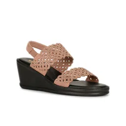 Bata MACMILLAN Embellished Wedges With Backstrap & Laser Cuts-35