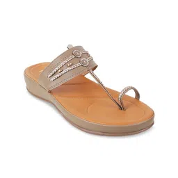 Metro Beige Embellished Flatform Heels-58